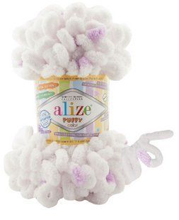 Пряжа для в'язання пальцями велюрова плюшева петлями PUFFY COLOR пуффи Колор № 6470 WB00827 фото