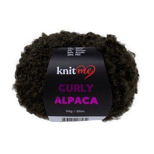 Пряжа букле CURLY ALPACA Knitme Курлі Альпака Кнітмі № КС 06 болотяний WB00453 фото