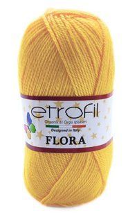 Пряжа для в"язання акрилова Flora № 72002 - жовтий Etrofil Флора WB01366 фото