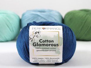 Бавовна Cotton Glamorous № 98 світлий синій Performance, нитки пряжа для в"язання в мотках WB01000 фото