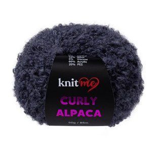 Пряжа букле CURLY ALPACA Knitme Курлі Альпака Кнітмі № КС 07 сіро-блакитний WB00454 фото