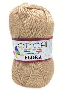 Пряжа для в"язання акрилова Flora № 70766 - пісок Etrofil Флора WB01367 фото