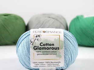 Бавовна Cotton Glamorous № 81 блакитний Performance, нитки пряжа для в"язання в мотках WB00999 фото