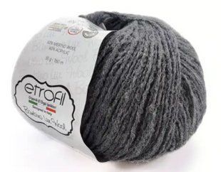 Пряжа BAMBINO LUX WOOL ETROFIL № 70087 - сірий / БАМБІНО ЛЮКС ВУЛ нитки пряжа для "вязання WB00135 фото