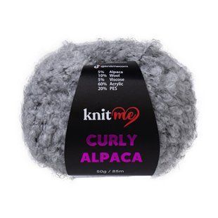 Пряжа букле CURLY ALPACA Knitme Курлі Альпака Кнітмі № КС 08 сірий WB00455 фото