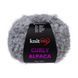 Пряжа букле CURLY ALPACA Knitme Курлі Альпака Кнітмі № КС 08 сірий WB00455 фото 1