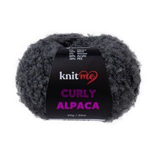 Пряжа букле CURLY ALPACA Knitme Курлі Альпака Кнітмі № КС 09 сірий WB00456 фото