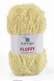 Пряжа Fluffy букле плюш Popyarn (Турция) Флуффи В-700 жовтий WB01175 фото