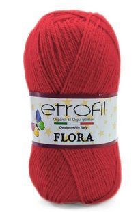 Пряжа для в"язання акрилова Flora № 73082 - червоний Etrofil Флора WB01369 фото