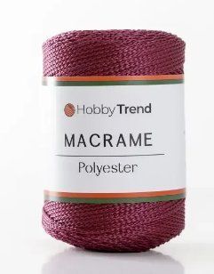 Пряжа Macrame №3 Hobbi Trend № 2001/110 бордо Etrofil Туреччина WB01754 фото