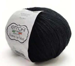 Пряжа BAMBINO LUX WOOL ETROFIL № 70093 - чорний / БАМБІНО ЛЮКС ВУЛ нитки пряжа для "вязання WB00137 фото