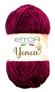 Yonca Baby Velvet № 70609 нитки плюшева пряжа для в"язання Енка Бебі Етрофил слива WB00542 фото