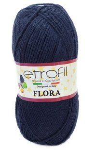 Пряжа для в"язання акрилова Flora № 75139 - кобальт Etrofil Флора WB01370 фото