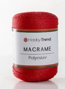 Пряжа Macrame №3 Hobbi Trend № 2001/100 червоний Etrofil Туреччина WB01755 фото