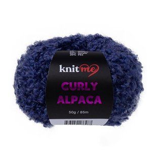 Пряжа букле CURLY ALPACA Knitme Курлі Альпака Кнітмі № КС 11 синій WB00458 фото