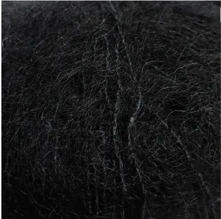 Мохер на шовку Silk Mohair № 6037 чорний Сілк Мохер LANA GATTO (Італия) WB00030 фото