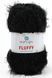 Пряжа Fluffy букле плюш Popyarn (Турция) Флуффи В-702 чорний WB01177 фото 1
