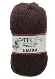 Пряжа для в"язання акрилова Flora № 72044 - шоколад Etrofil Флора WB01371 фото