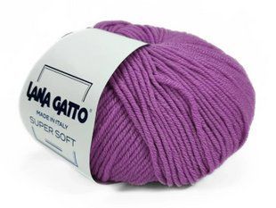 Super Soft № 14597 - бузок мериносова пряжа для в"язання Супер Софт Lana Gatto Італія WB01239 фото