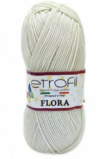Пряжа для в"язання акрилова Flora № 70299 - слонова кістка Etrofil Флора WB01372 фото