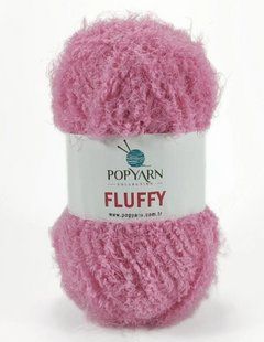 Пряжа Fluffy букле плюш Popyarn (Турция) Флуффи В-707 рожевий WB01180 фото