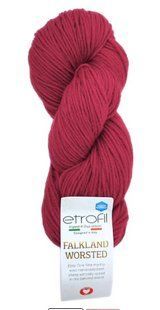 Мериносова пряжа Falkland Worsted Etrofil № 73162 червоний нитки для в"язання Форкленд Ворстед WB00732 фото