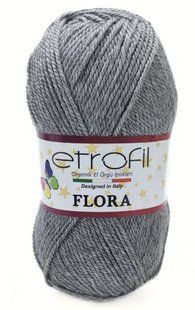 Пряжа для в"язання акрилова Flora № 70967 -темно-сірий Etrofil Флора WB01335 фото