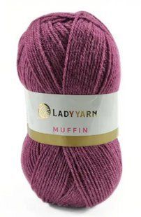 Акрилова пряжа Muffin № AHB008 бузок Маффін нитки для в"язання WB00555 фото