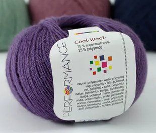 Шкарпеткова пряжа Cool Wool Perfomance № 59 - фіолет Кул Вул Перфоманс WB00408 фото