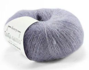 Мохер на шовку Silk Mohair № 9374 сіро-ліловий Сілк Мохер LANA GATTO (Італия) WB00034 фото