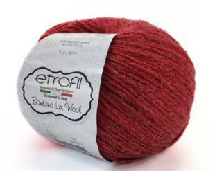 Пряжа BAMBINO LUX WOOL ETROFIL № 70313 - червоний / БАМБІНО ЛЮКС ВУЛ нитки пряжа для "вязання WB00141 фото