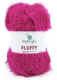 Пряжа Fluffy букле плюш Popyarn (Турция) Флуффи В-712 фуксия WB01183 фото