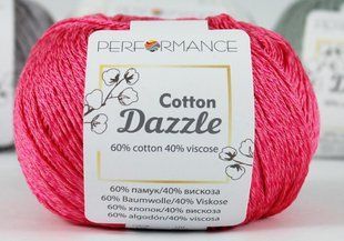 Cotton Dazzle № 34 рожевий Performance пряжа нитки для в"язання в мотках бавовна з віскозою WB00964 фото