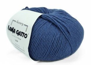 Пряжа для в"язання Vip Lana Gatto № 10175 - синій мериносова вовна та кашемір WB01269 фото