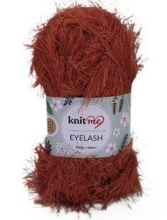 Пряжа Eyelash № 12 теракот "травка" Айлеш Knetme нитки для в"язання WB00480 фото