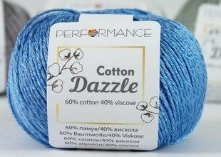 Cotton Dazzle № 92 блакитний Performance пряжа нитки для в"язання в мотках бавовна з віскозою WB00965 фото