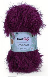 Пряжа Eyelash № 15 слива "травка" Айлеш Knetme нитки для в"язання WB00481 фото