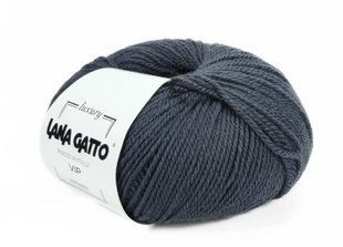 Пряжа для в"язання Vip Lana Gatto № 14351 - антрацит мериносова вовна та кашемір WB01271 фото