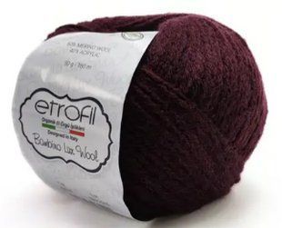Пряжа BAMBINO LUX WOOL ETROFIL № 70317 - бордо / БАМБІНО ЛЮКС ВУЛ нитки пряжа для "вязання WB00145 фото
