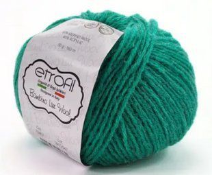 Пряжа BAMBINO LUX WOOL ETROFIL № 70407 - бірюза / БАМБІНО ЛЮКС ВУЛ нитки пряжа для "вязання WB00146 фото