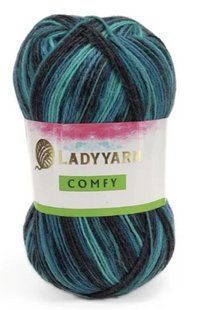 Шкарпеткова пряжа COMFY № P4313 75/25 LADY YARN Комфі Леді Ярн (Туреччина) WB00361 фото