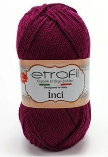 Акрилова пряжа Inci Etrofil № 70609 слива нитки для в"язання Інчи ЕтрофІл WB00497 фото