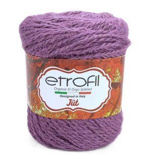Пряжа джутова Jute № 76031 - фіолет Etrofil Турция, 100% джут WB01284 фото