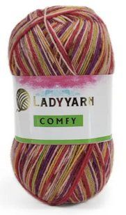 Шкарпеткова пряжа COMFY № P5852 75/25 LADY YARN Комфі Леді Ярн (Туреччина) WB00362 фото
