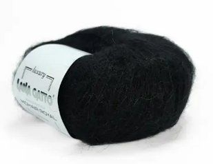 Мохерова пряжа MOHAIR ROYAL № 5000 - чорний нитки пряжа для в"язання WB00039 фото