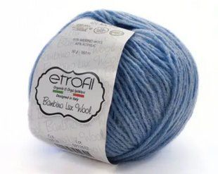 Пряжа BAMBINO LUX WOOL ETROFIL № 70516 - блакитний / БАМБІНО ЛЮКС ВУЛ нитки пряжа для "вязання WB00150 фото