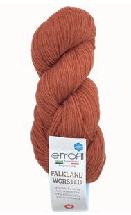 Мериносова пряжа Falkland Worsted Etrofil № 72075 терракот нитки для в"язання Форкленд Ворстед WB00727 фото