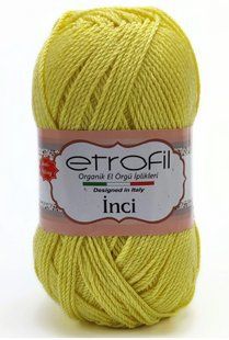 Акрилова пряжа Inci Etrofil № 72008 жовтий нитки для в"язання Інчи ЕтрофІл WB00505 фото