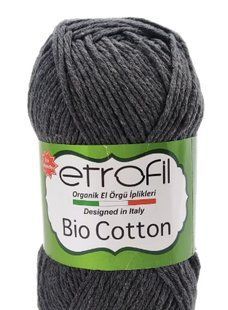 Bio Cotton № 10103 темний сірий Etrofil 100% еко коттон бавовняна пряжа для в"язання WB00754 фото