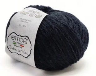 Пряжа BAMBINO LUX WOOL ETROFIL №70535 - антрацит / БАМБІНО ЛЮКС ВУЛ нитки пряжа для "вязання WB00152 фото